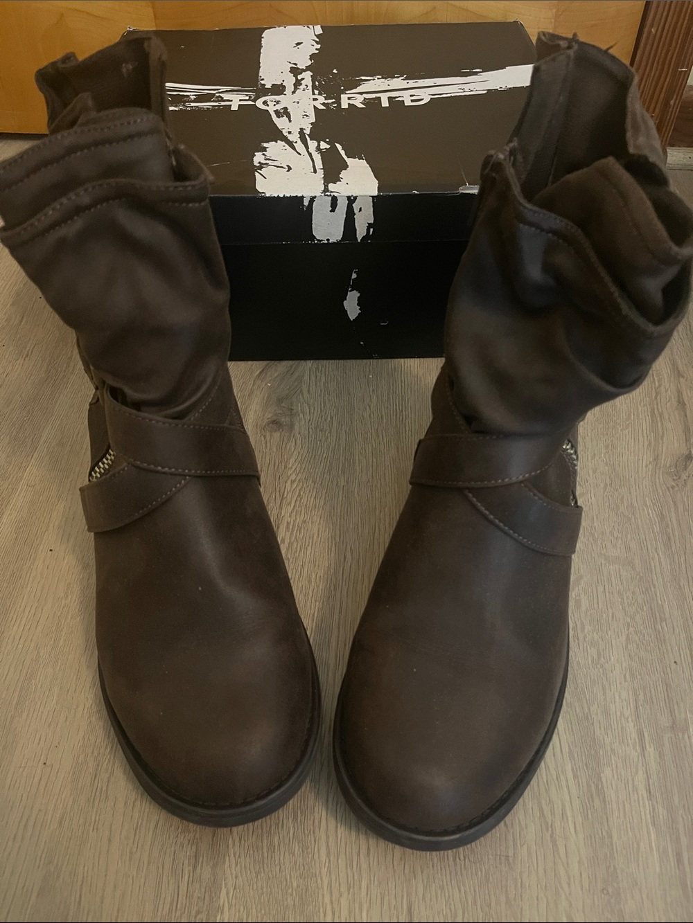 Torrid Brown Ankle Boots - Picture 2 of 2